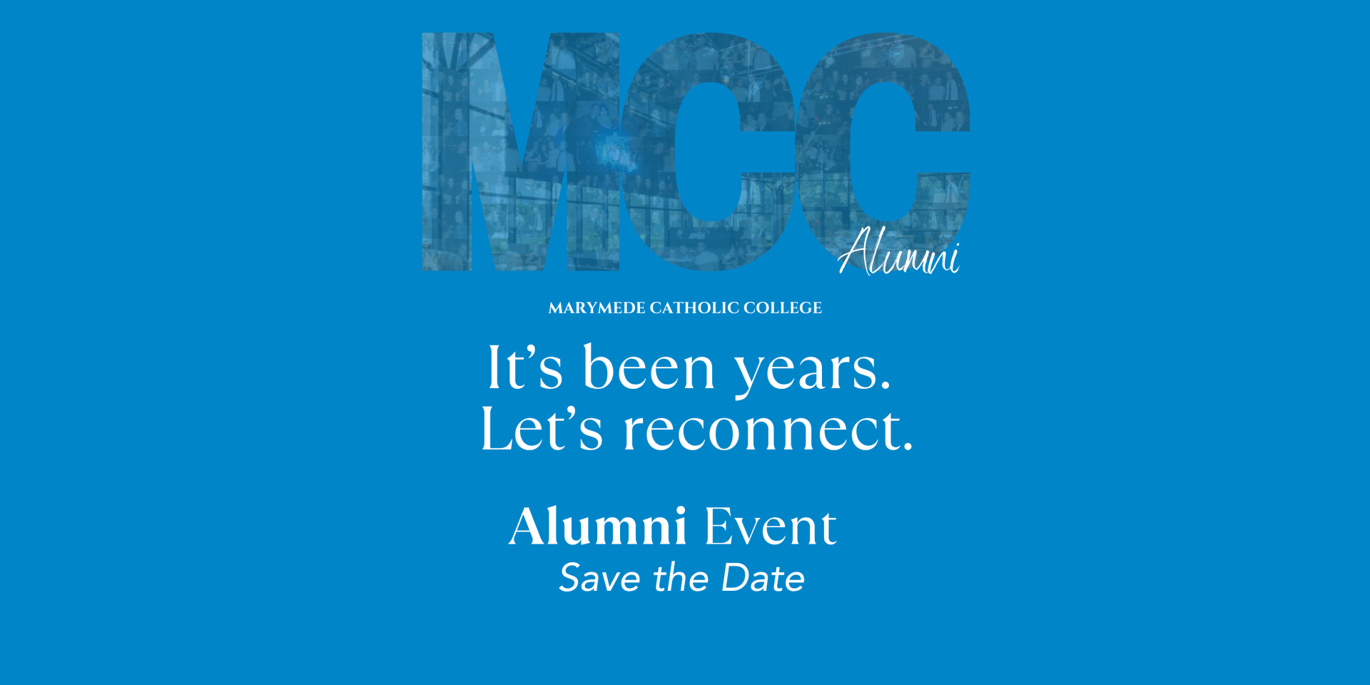 Save the Date Alumni Event website event page image